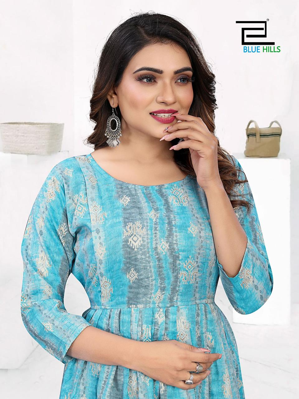 Happiness Vol 10 By Blue Hills Rayon Printed Feeding kurtis Catalog